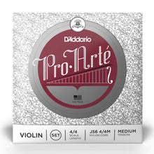 D’Addario J56 4/4M Pro-Arté Violin String Set, 4/4 Scale, Medium Tension