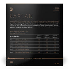D’Addario K610 3/4M Kaplan Double Bass String Set, 3/4 Scale, Medium Tension