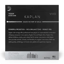 D’Addario KV310 4/4M Kaplan Vivo Violin String Set, 4/4 Scale, Medium Tension