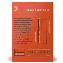 Rico by D’Addario RKA1020 Tenor Saxophone Reeds, Strength 2.0, 10-Pack