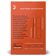 Rico by D’Addario RLA1035 Baritone Saxophone Reeds, Strength 3.5, 10-Pack