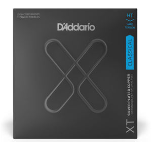 D'Addario XTC46TT  Silver Plated Copper Coated Classical Guitar Strings, Hard Tension