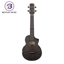 Ibanez UEW12E-BIF Cutaway Concert Ukulele, Black Ice Flat