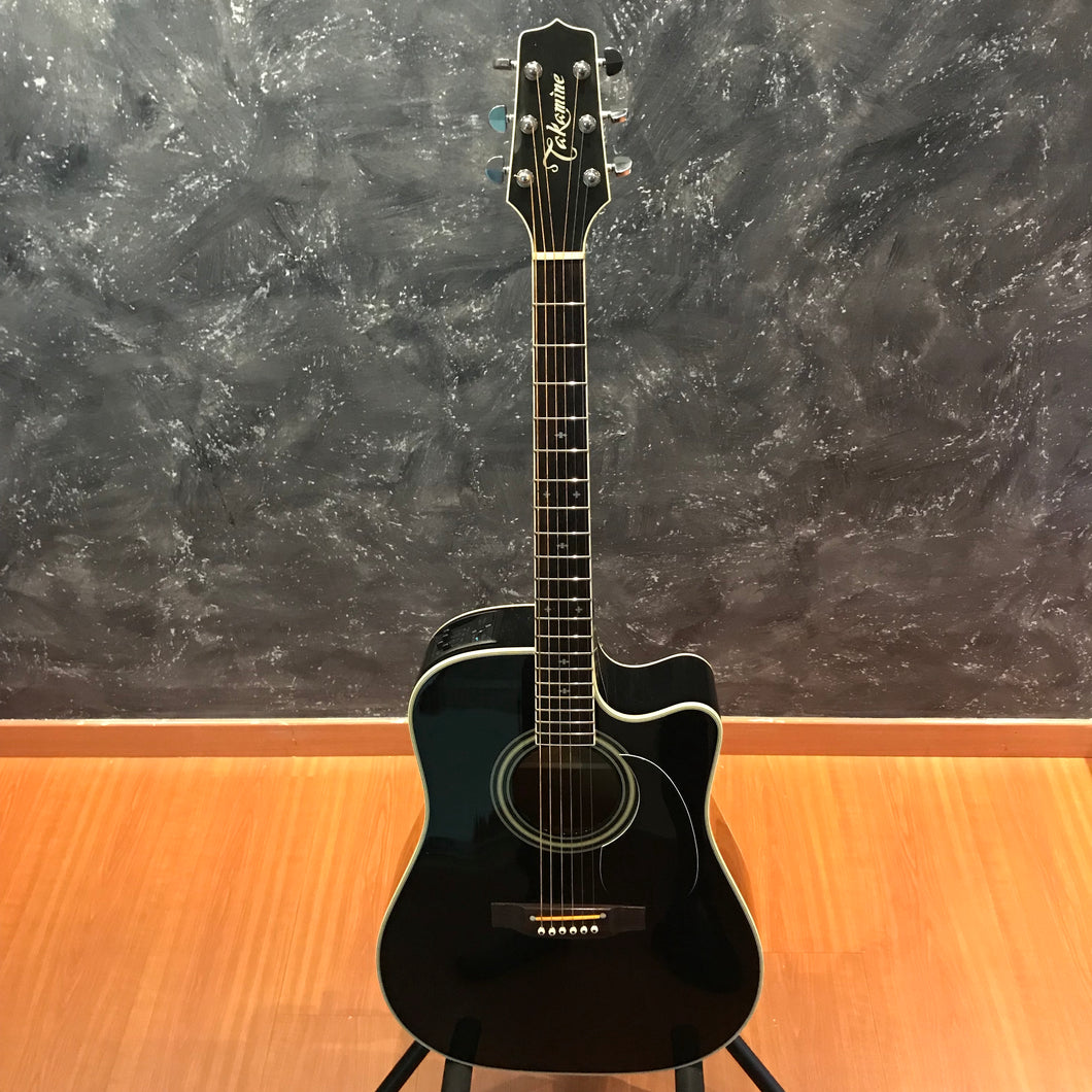 Takamine EF341 Black Cutaway Acoustic Guitar