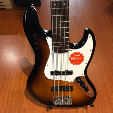 Fender Squier Affinity V Brown Sunburst 5 String Jazz Bass Guitar