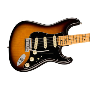 [PREORDER] Fender American Ultra Luxe Stratocaster Electric Guitar, Maple FB, 2-Color Sunburst