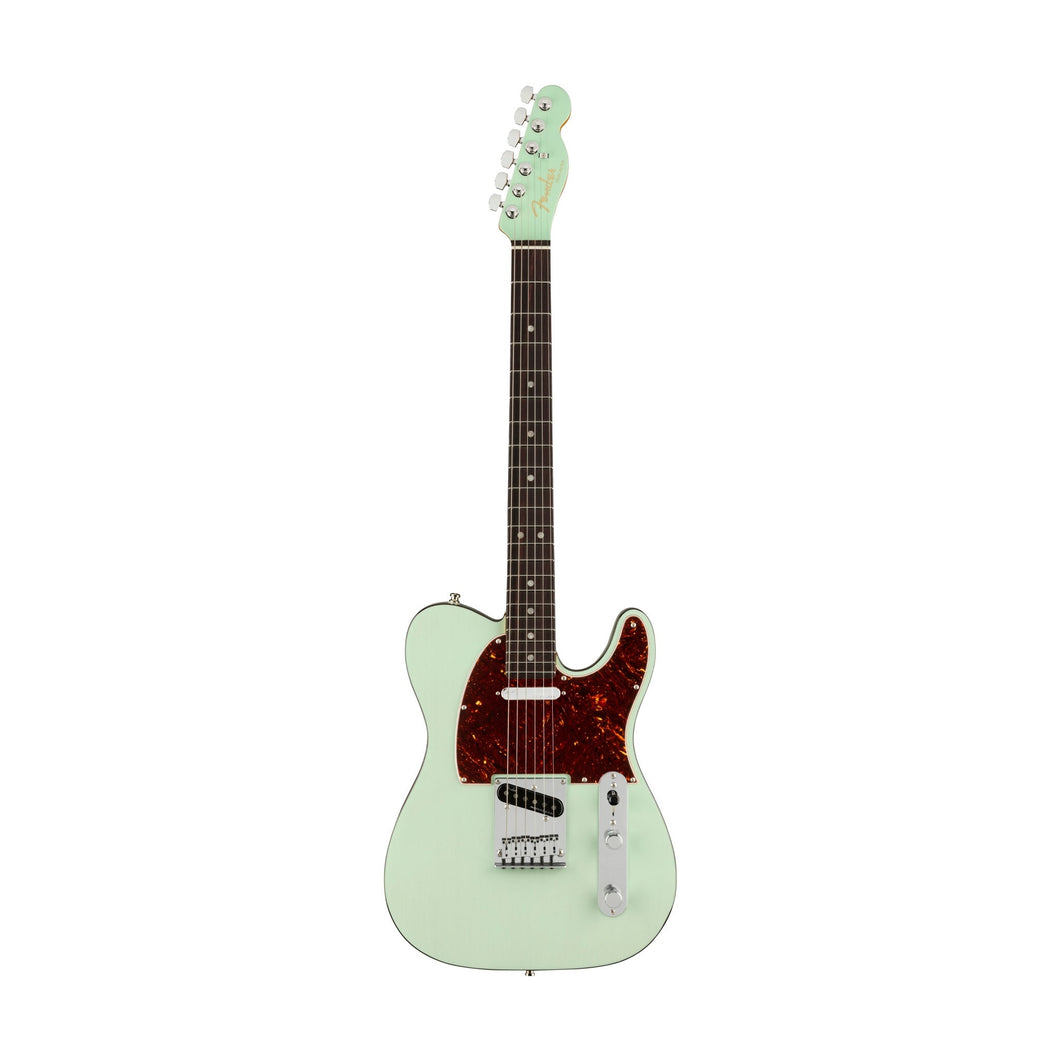 [PREORDER 2 WEEKS] Fender American Ultra Luxe Telecaster Electric Guitar, RW FB, Transparent Surf Green