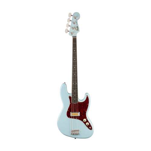[PREORDER] Fender Gold Foil Jazz Bass 4-String Bass Guitar, Ebony FB, Sonic Blue
