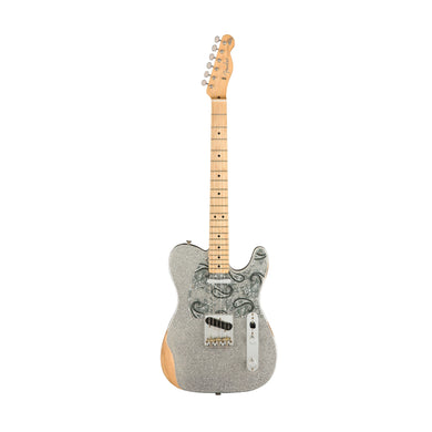 [PREORDER 2 WEEKS] Fender Brad Paisley Road Worn Telecaster Electric Guitar, Maple FB, Silver Sparkle
