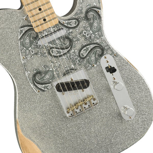 [PREORDER 2 WEEKS] Fender Brad Paisley Road Worn Telecaster Electric Guitar, Maple FB, Silver Sparkle