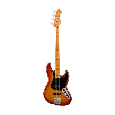 [PREORDER] Fender Player Plus Active Jazz Bass Guitar, Maple FB, Sienna Sunburst