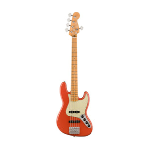 [PREORDER] Fender Player Plus Active Jazz Bass V Guitar, Maple FB, Fiesta Red