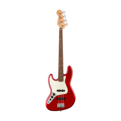 [PREORDER] Fender Player Jazz Bass Left-Handed Electric Guitar, Pau Ferro FB, Candy Apple Red