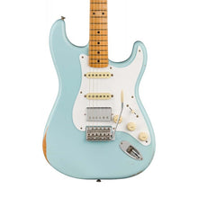 Fender Ltd Ed Vintera Road Worn 50s HSS Stratocaster Electric Guitar, Maple FB, Sonic Blue