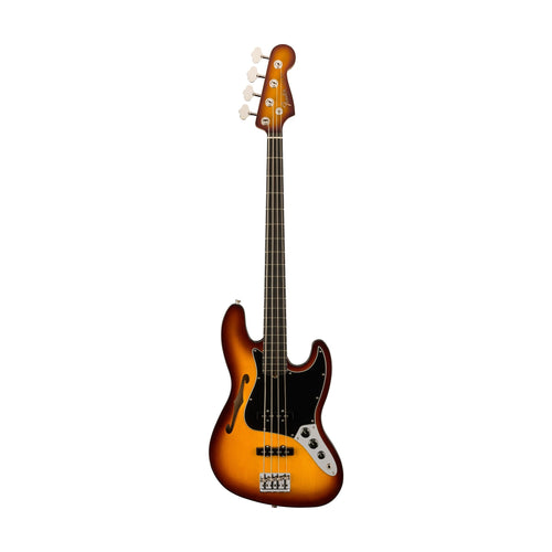 [PREORDER] Fender Limited Edition American Suona Jazz Bass Thinline Guitar, Ebony FB, Violin Burst