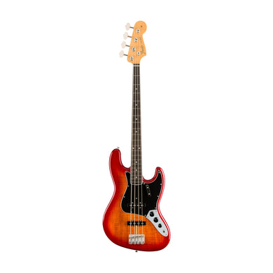 [PREORDER 2 WEEKS] Fender Ltd Ed Rarities Flame Ash Top Jazz Bass Guitar, Plasma Red Burst