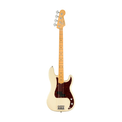 [PREORDER 2 WEEKS] Fender American Professional II Precision Bass Electric Guitar, Maple FB, Olympic White
