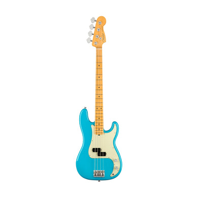 [PREORDER 2 WEEKS] Fender American Professional II Precision Bass Electric Guitar, Maple FB, Miami Blue