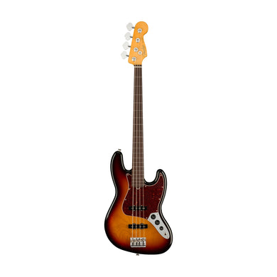 [PREORDER] Fender American Professional II Fretless Jazz Bass Electric Guitar, RW FB, 3-Tone Sunburst