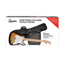 [PREORDER] Squier Sonic Stratocaster Pack w/Gig Bag, Maple FB, 10G, 230V EU, 2-Color Sunburst