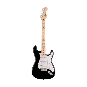 [PREORDER] Squier Sonic Stratocaster Electric Guitar w/White Pickguard, Maple FB, Black