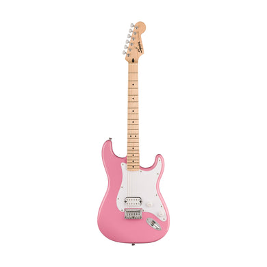 [PREORDER] Squier Sonic Stratocaster HT H Electric Guitar w/White Pickguard, Maple FB, Flash Pink