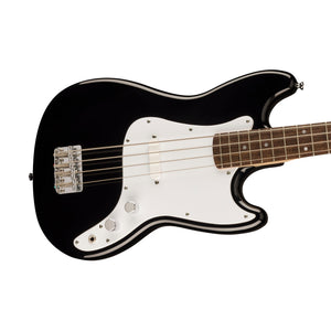 Squier Sonic Bronco Bass Guitar w/White Pickguard, Laurel FB, Black