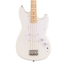 Squier Sonic Bronco Bass Guitar w/White Pickguard, Maple FB, Arctic White