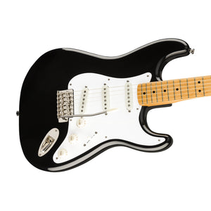 Squier Classic Vibe 50s Stratocaster Electric Guitar, Maple FB, Black