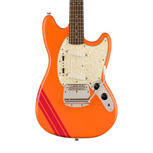 Squier FSR Classic Vibe 60s Competition Mustang Guitar w/ Dakota Red Stripes, Capri Orange
