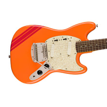 Squier FSR Classic Vibe 60s Competition Mustang Guitar w/ Dakota Red Stripes, Capri Orange