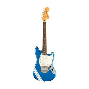 Squier FSR Classic Vibe 60s Competition Mustang Guitar w/ Olympic White Stripes, Lake Placid Blue