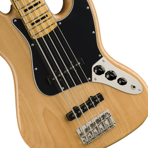 [PREORDER] Squier Classic Vibe 70s Jazz 5-String Bass Guitar, Maple FB, Natural