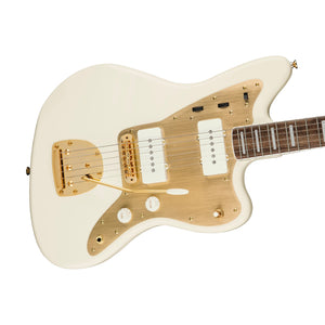 Squier 40th Anniversary Gold Edition Jazzmaster Electric Guitar, Olympic White
