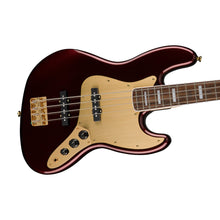 [PREORDER 2 WEEKS] Squier 40th Anniversary Gold Edition Jazz Bass Guitar, Ruby Red Metallic