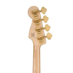 [PREORDER 2 WEEKS] Squier 40th Anniversary Gold Edition Jazz Bass Guitar, Ruby Red Metallic