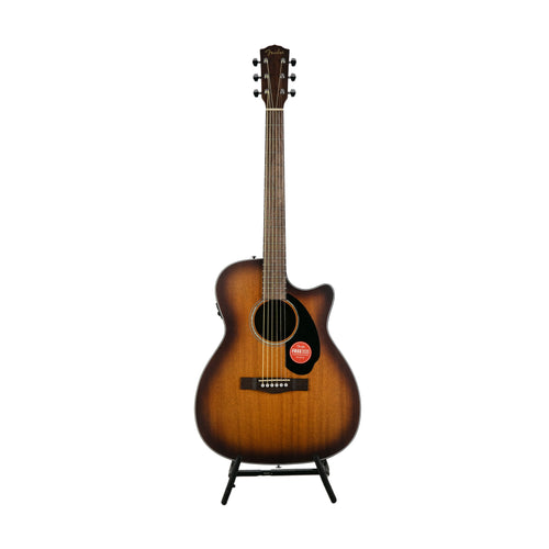 [PREORDER] Fender Limited Edition CC-60SCE All-Mahogany Acoustic Guitar, Satin Aged Cognac Burst