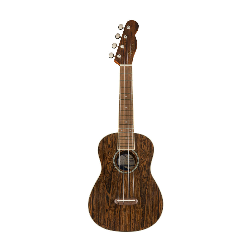 Fender Zuma Exotic Concert Ukulele, Walnut FB, Bocote