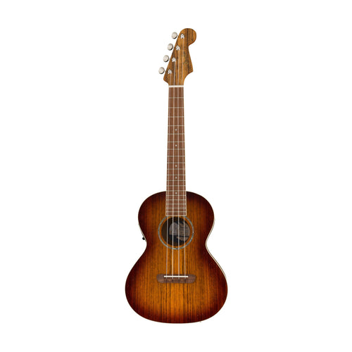 [PREORDER] Fender Rincon Tenor Acoustic-Electric Ukulele w/Bag, Walnut FB, Aged Cognac Burst