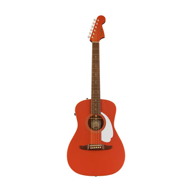 [PREORDER] Fender California Malibu Player Small-Bodied Acoustic Guitar, Walnut FB, Fiesta Red