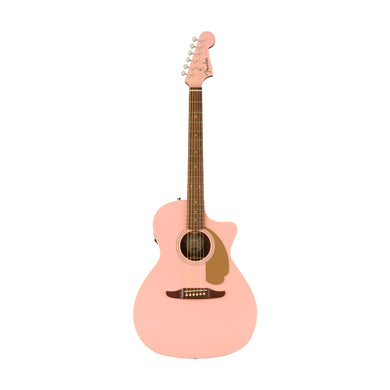 [PREORDER] Fender FSR California Newporter Player Medium-Sized Acoustic Guitar, Walnut FB, Shell Pink