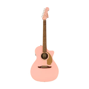 [PREORDER] Fender FSR California Newporter Player Medium-Sized Acoustic Guitar, Walnut FB, Shell Pink
