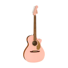 [PREORDER] Fender FSR California Newporter Player Medium-Sized Acoustic Guitar, Walnut FB, Shell Pink