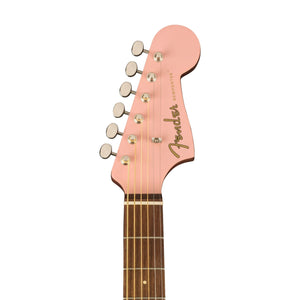 [PREORDER] Fender FSR California Newporter Player Medium-Sized Acoustic Guitar, Walnut FB, Shell Pink
