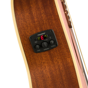 [PREORDER] Fender FSR California Newporter Player Medium-Sized Acoustic Guitar, Walnut FB, Shell Pink
