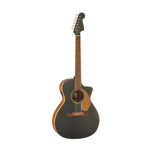 [PREORDER] Fender FSR California Newporter Player Med-Sized Acoustic Guitar, Walnut FB, Charcoal Frost Metallic