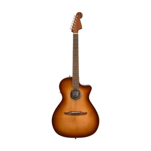 [PREORDER] Fender California Newporter Classic Acoustic Guitar w/Bag, PF FB, Aged Cherry Burst