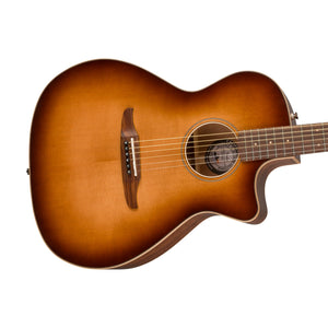 [PREORDER] Fender California Newporter Classic Acoustic Guitar w/Bag, PF FB, Aged Cherry Burst