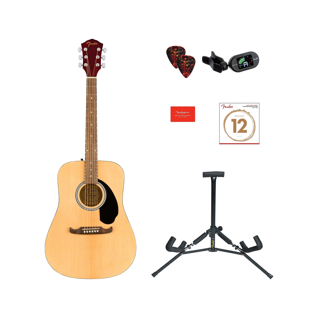 Fender FA-125 Dreadnought Acoustic Pack, Natural