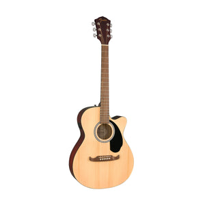 Fender FA-135CE Concert Acoustic Guitar, Walnut FB, Natural